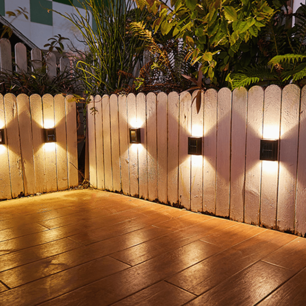 Trådlösa LED solcellsvägglampor Deluxe