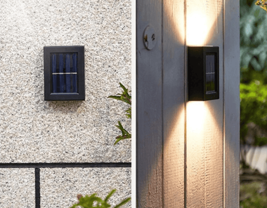 Kabellose LED-Solar-Wandleuchten Deluxe