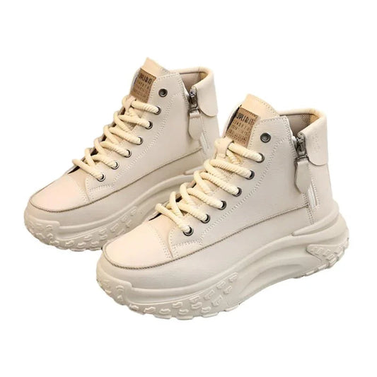 Women's Round Toe Height Increasing Shoes Casual Sneakers